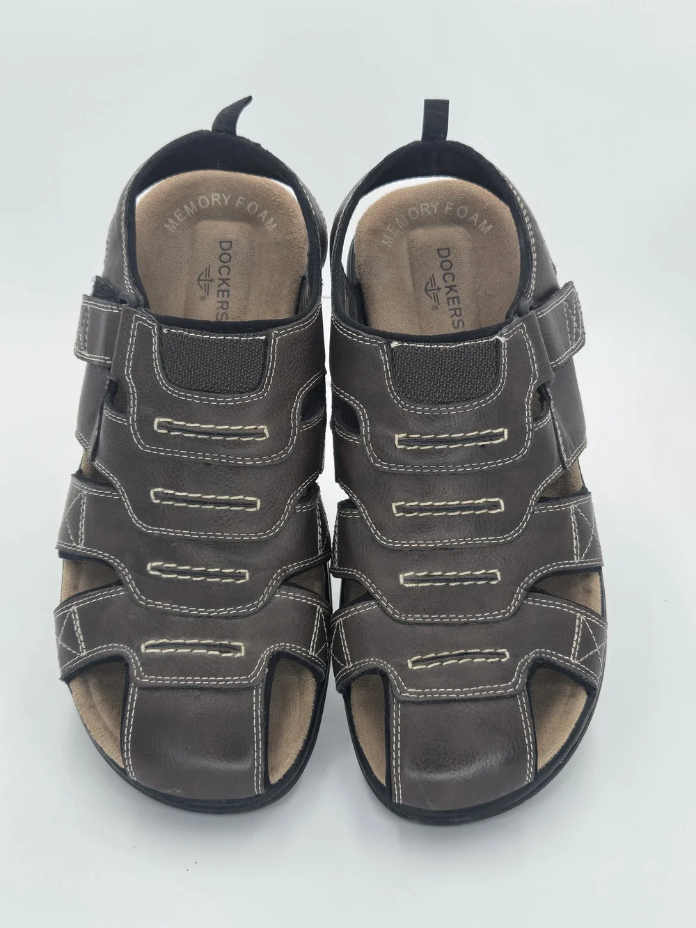 Dockers Searose Fisherman Men's Brown Outdoor Comfort Memory Foam Sandals Size 9